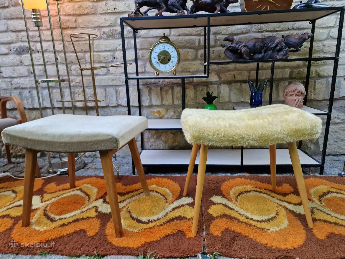Vintažiniai mid century pufai - nuotraukos Nr. 26