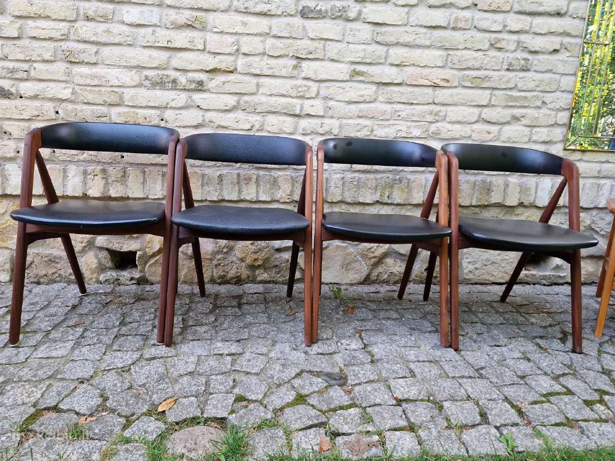 Vintažinės mid century tikmedžio kėdės - nuotraukos Nr. 2