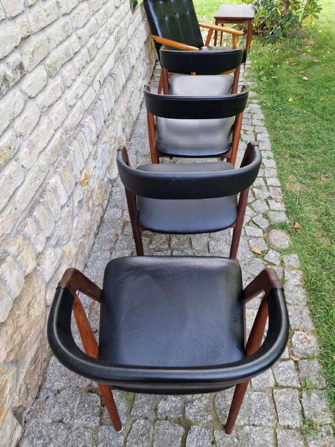 Vintažinės mid century tikmedžio kėdės - nuotraukos Nr. 5