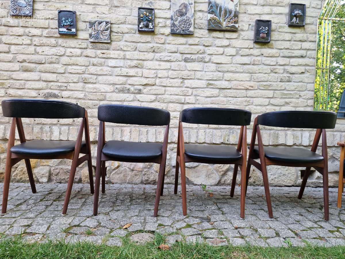 Vintažinės mid century tikmedžio kėdės - nuotraukos Nr. 7