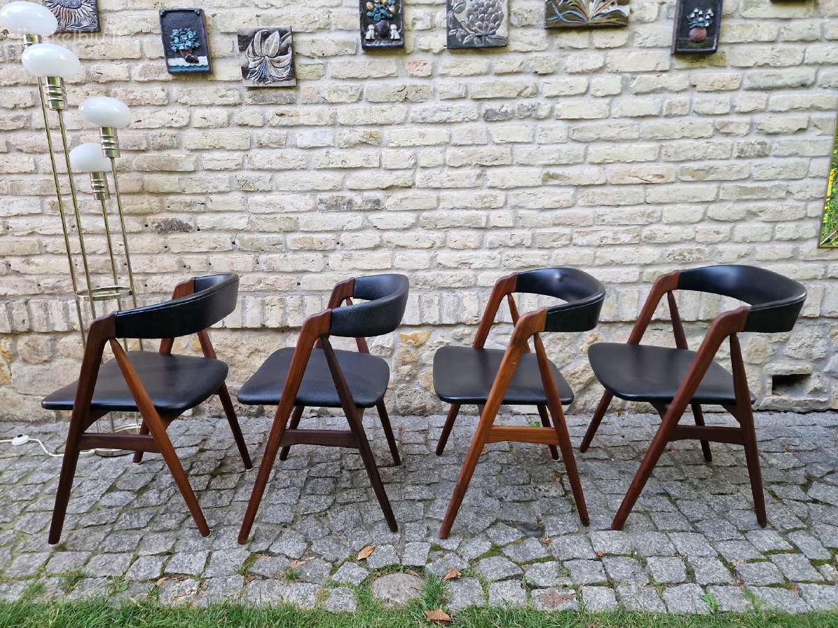 Vintažinės mid century tikmedžio kėdės - nuotraukos Nr. 9
