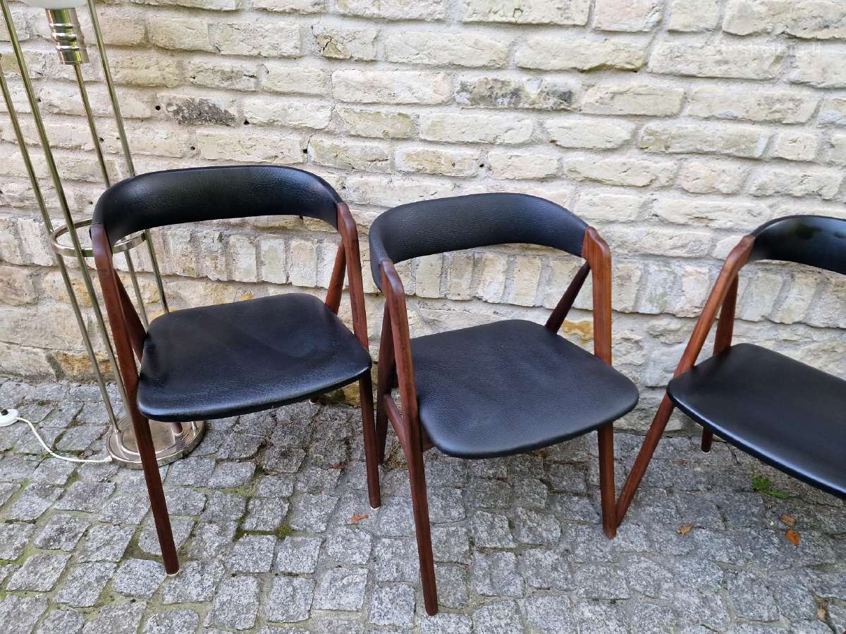 Vintažinės mid century tikmedžio kėdės - nuotraukos Nr. 12
