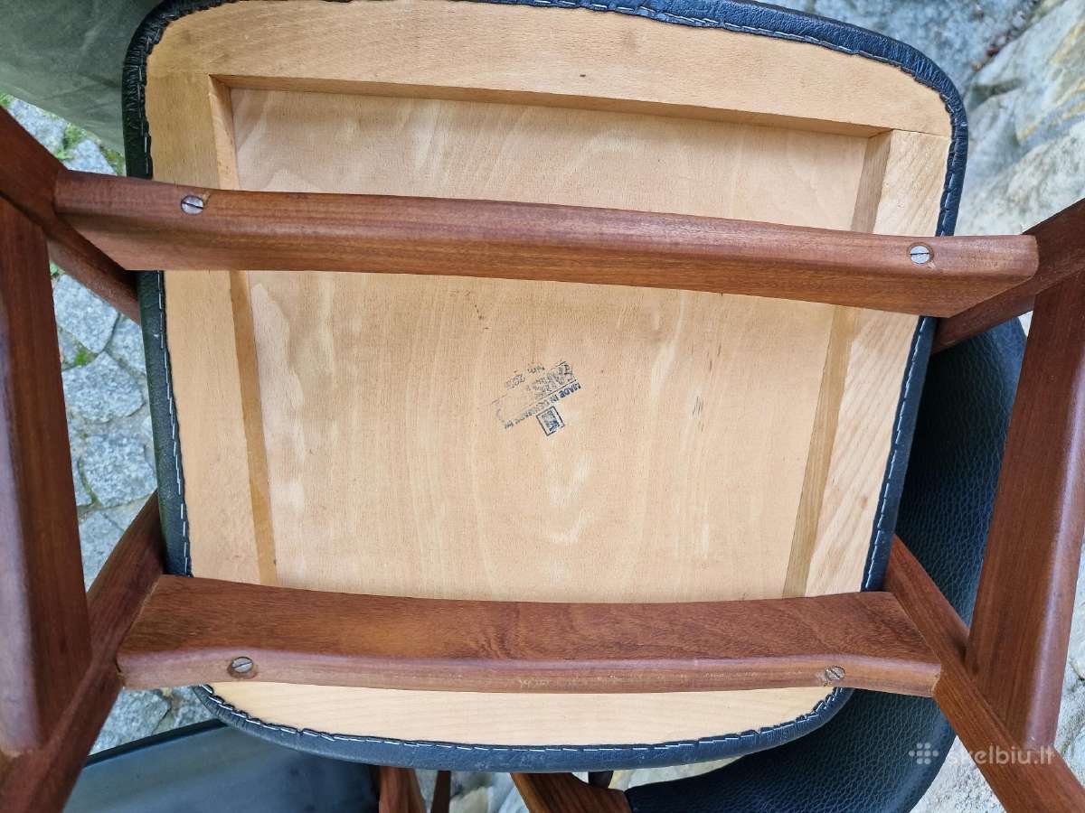 Vintažinės mid century tikmedžio kėdės - nuotraukos Nr. 15