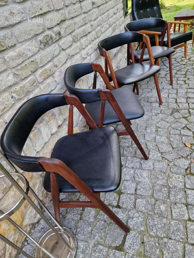 Vintažinės mid century tikmedžio kėdės - nuotraukos Nr. 16