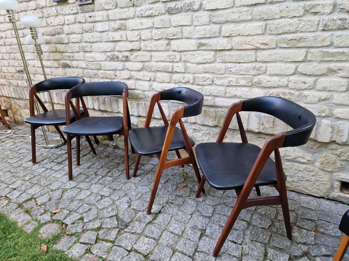 Vintažinės mid century tikmedžio kėdės - nuotraukos Nr. 17