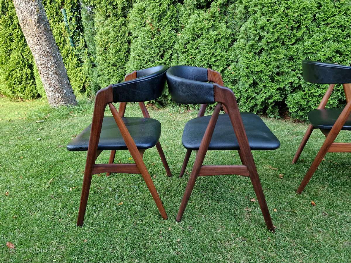 Vintažinės mid century tikmedžio kėdės - nuotraukos Nr. 19