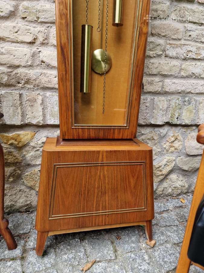 Vintažinis mid century tikmedžio laikrodis - nuotraukos Nr. 4