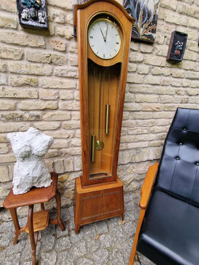 Vintažinis mid century tikmedžio laikrodis - nuotraukos Nr. 5