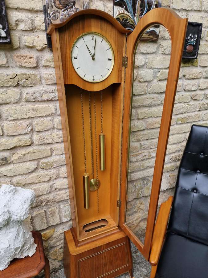 Vintažinis mid century tikmedžio laikrodis - nuotraukos Nr. 7