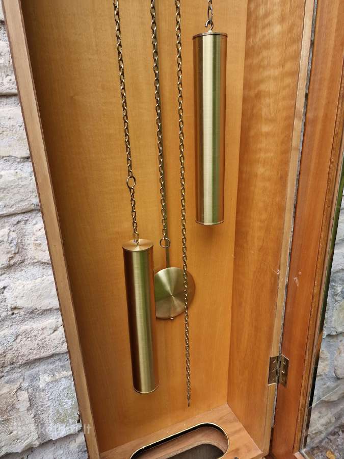 Vintažinis mid century tikmedžio laikrodis - nuotraukos Nr. 9