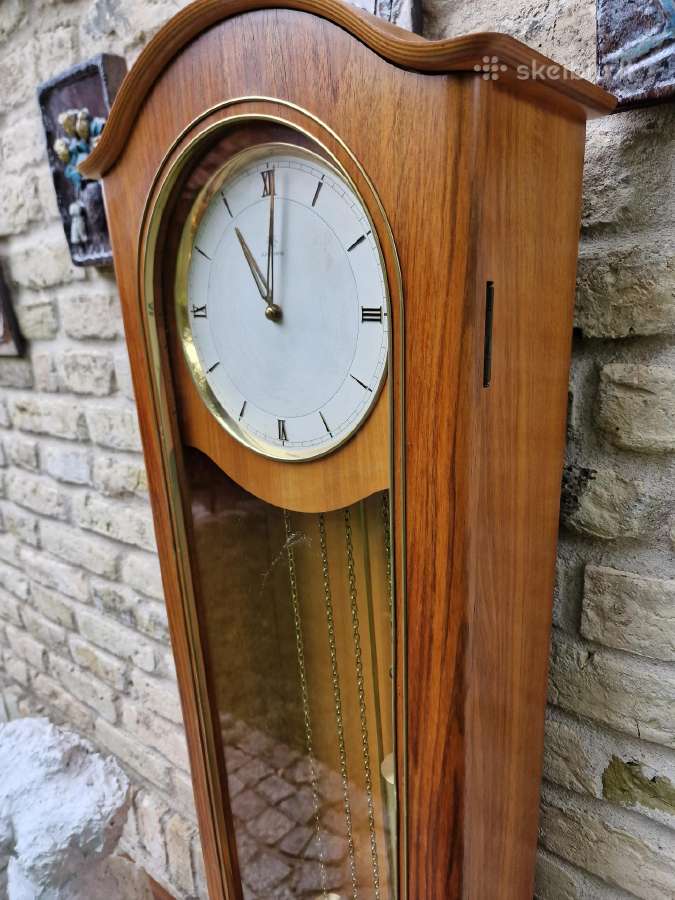 Vintažinis mid century tikmedžio laikrodis - nuotraukos Nr. 16