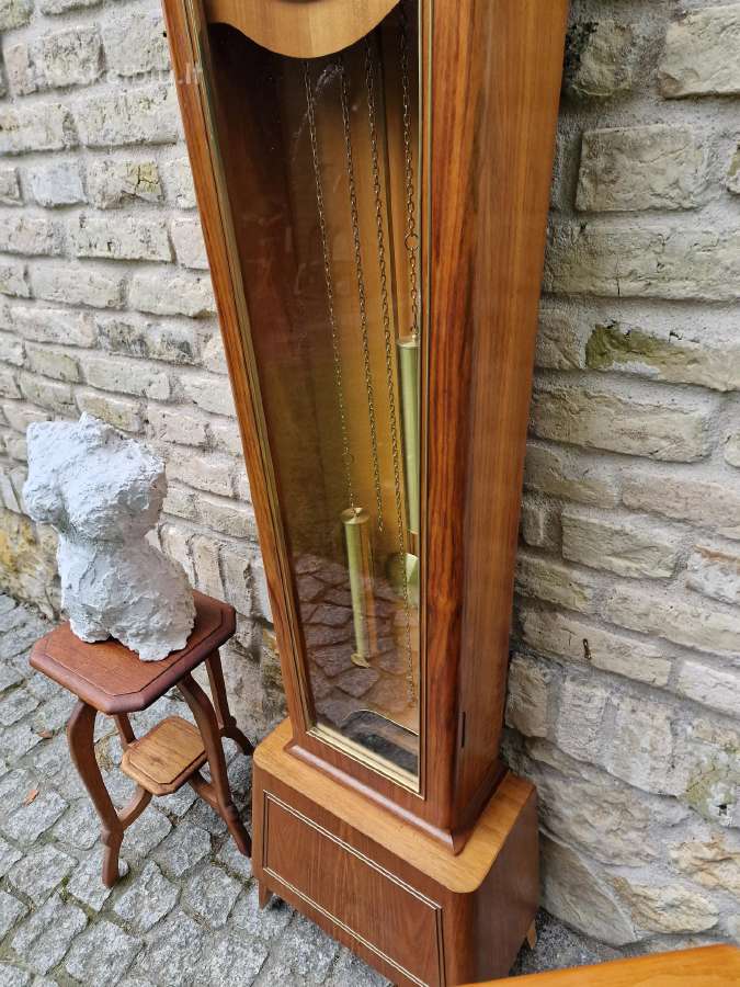 Vintažinis mid century tikmedžio laikrodis - nuotraukos Nr. 17