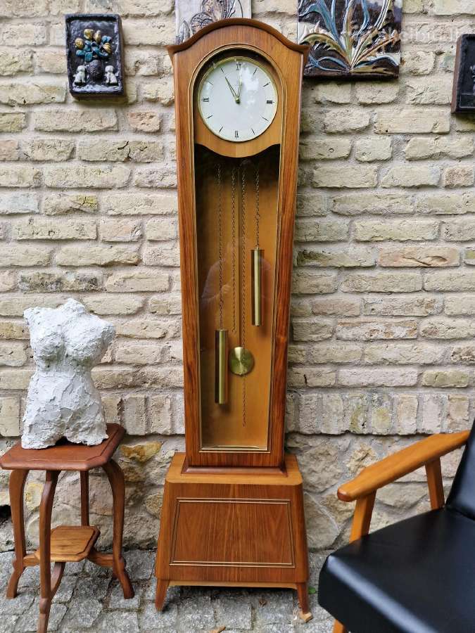 Vintažinis mid century tikmedžio laikrodis - nuotraukos Nr. 18