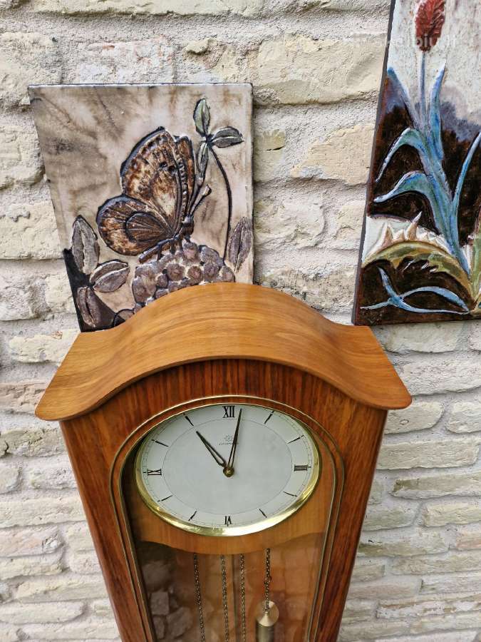 Vintažinis mid century tikmedžio laikrodis - nuotraukos Nr. 19