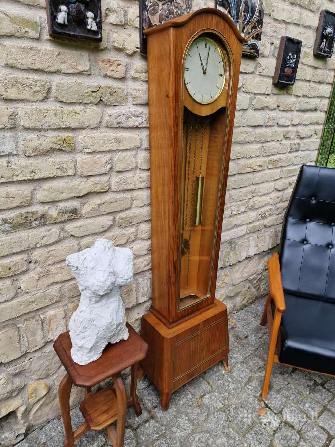 Vintažinis mid century tikmedžio laikrodis - nuotraukos Nr. 20