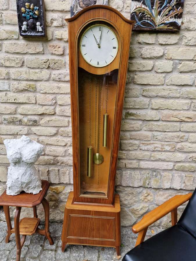 Vintažinis mid century tikmedžio laikrodis - nuotraukos Nr. 22