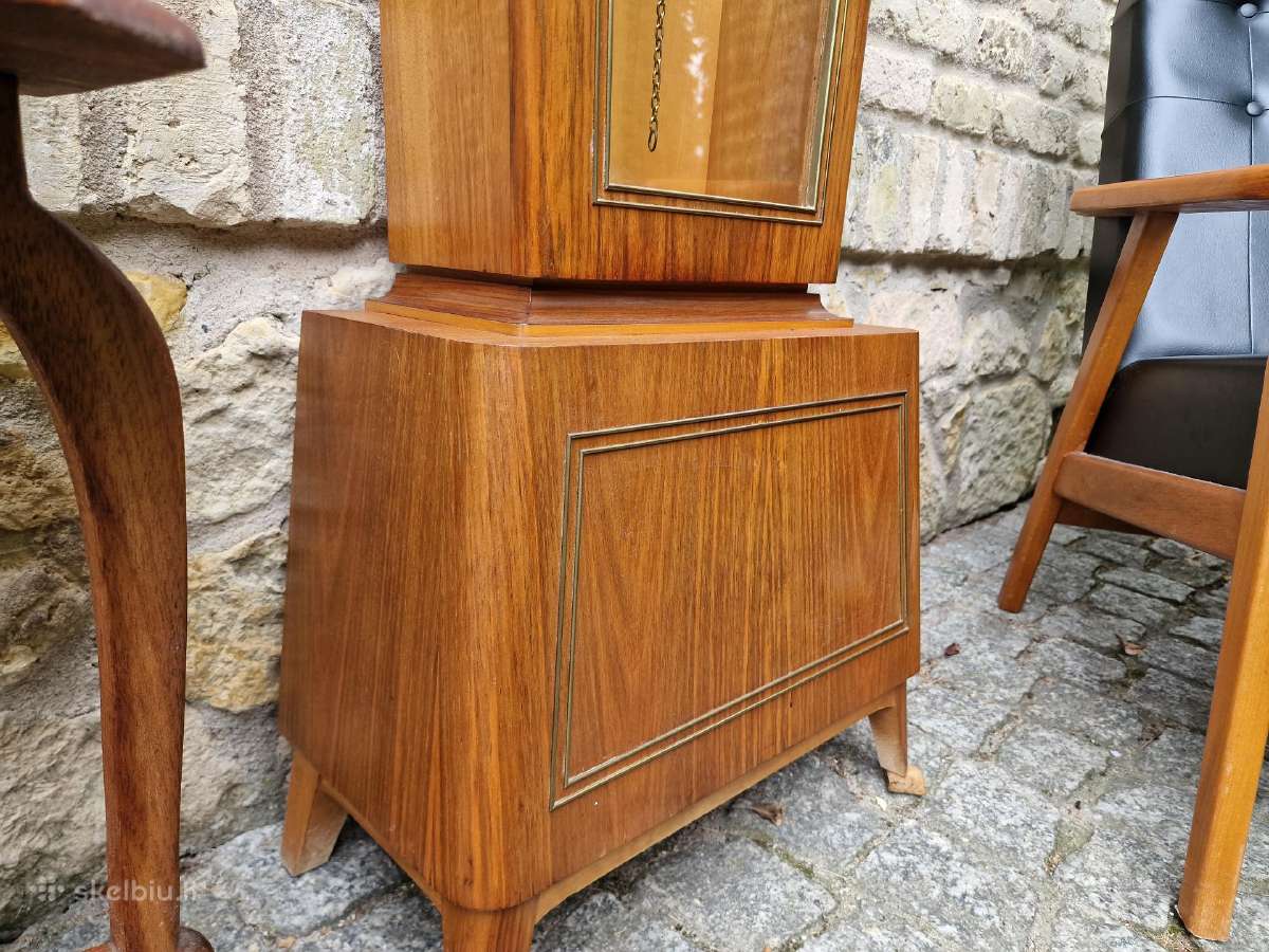 Vintažinis mid century tikmedžio laikrodis - nuotraukos Nr. 23