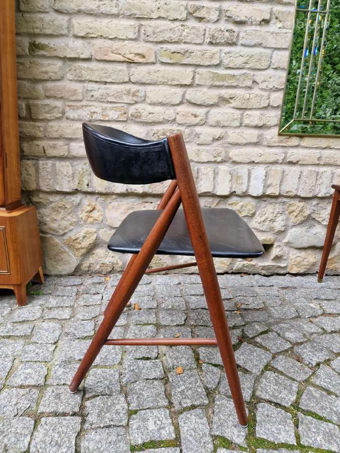 Vintažinė mid century tikmedžio kėdė