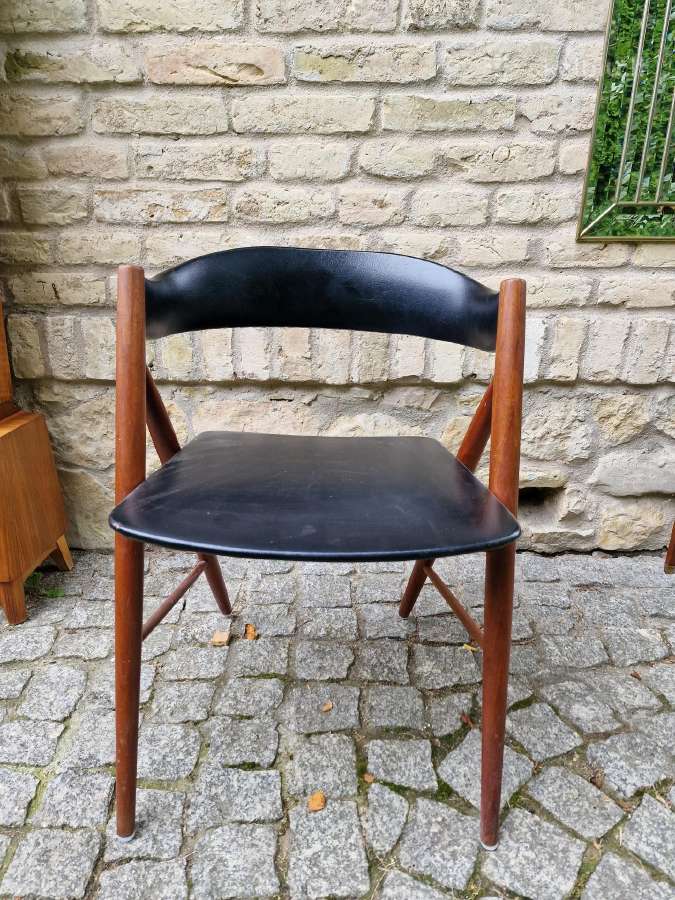 Vintažinė mid century tikmedžio kėdė - nuotraukos Nr. 3