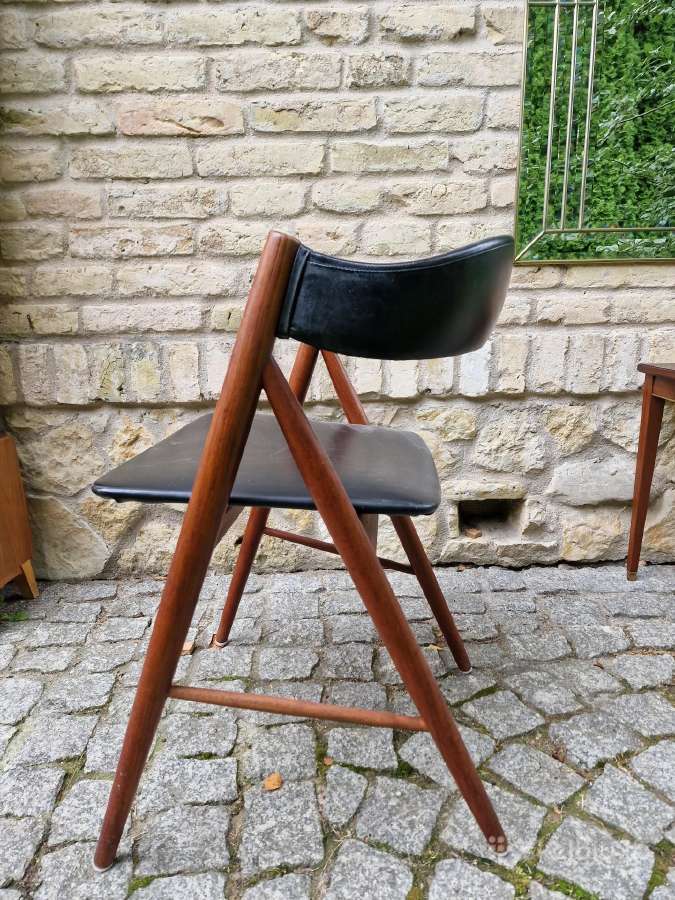 Vintažinė mid century tikmedžio kėdė - nuotraukos Nr. 4