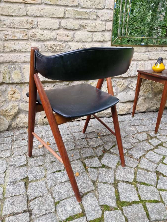 Vintažinė mid century tikmedžio kėdė - nuotraukos Nr. 7