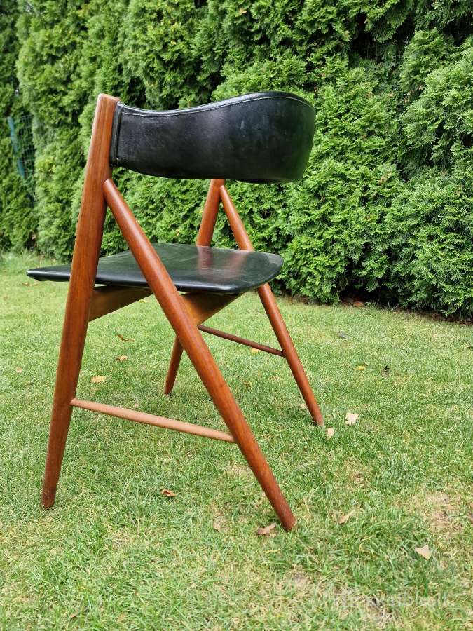 Vintažinė mid century tikmedžio kėdė - nuotraukos Nr. 9