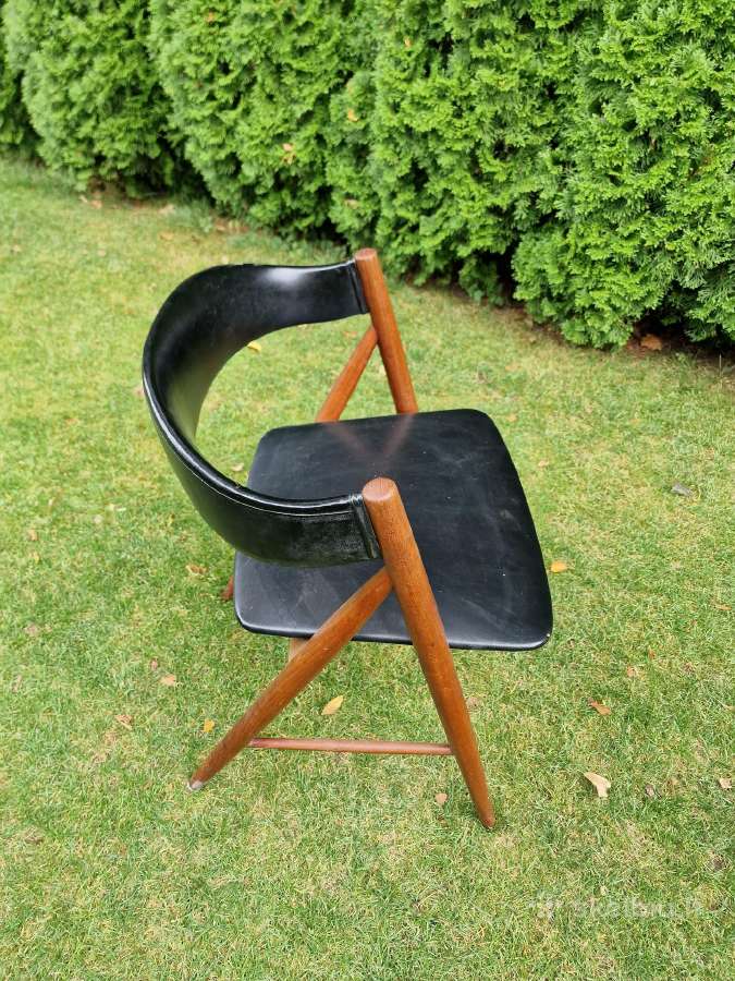 Vintažinė mid century tikmedžio kėdė - nuotraukos Nr. 13