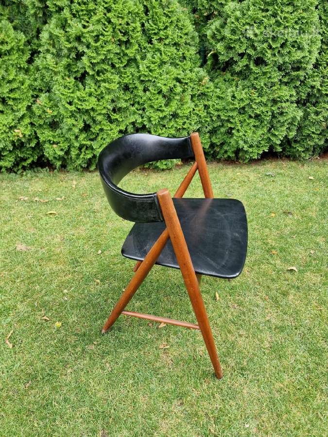 Vintažinė mid century tikmedžio kėdė - nuotraukos Nr. 15