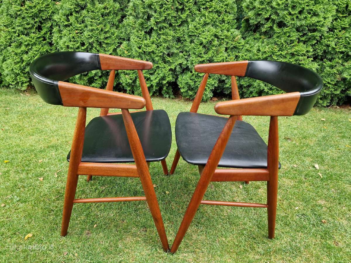 Vintažinė mid century tikmedžio kėdė - nuotraukos Nr. 29