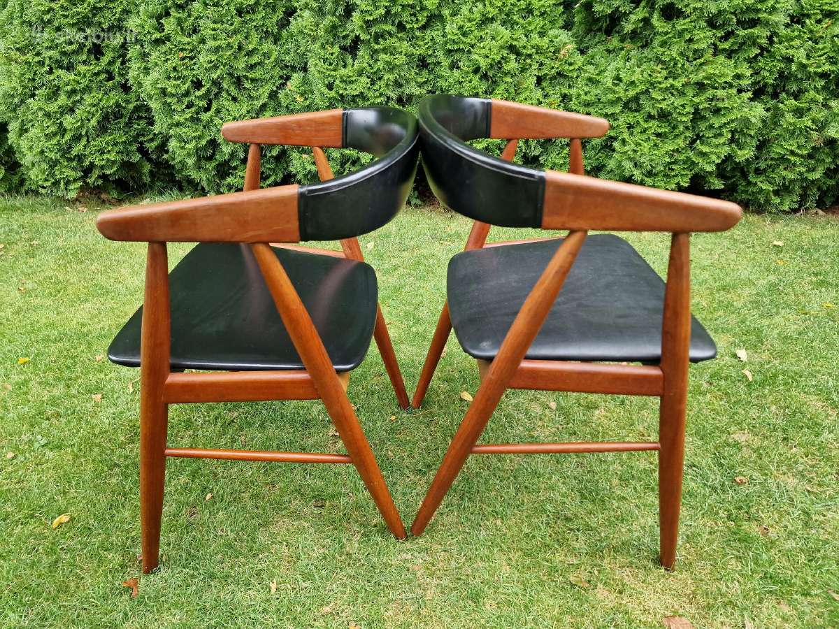 Vintažinė mid century tikmedžio kėdė - nuotraukos Nr. 30