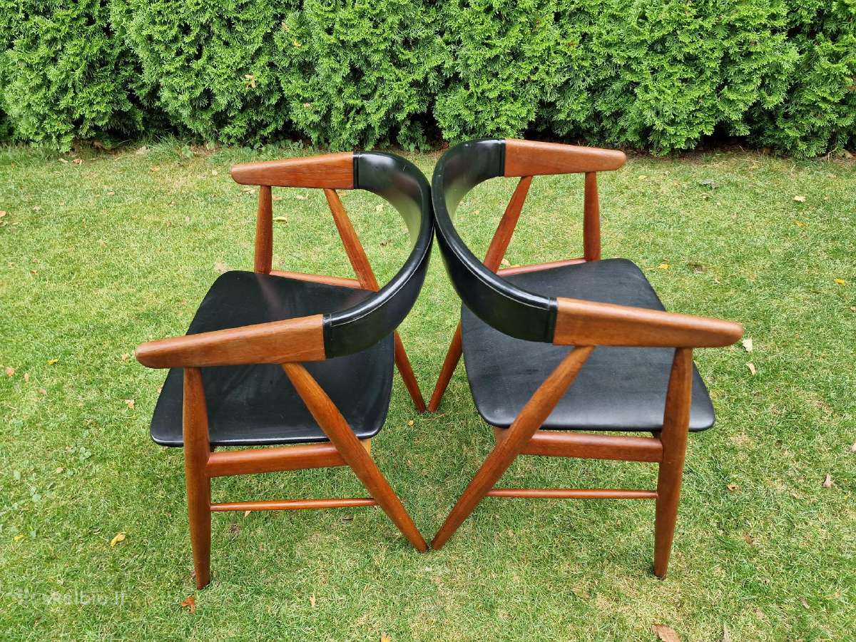 Vintažinė mid century tikmedžio kėdė - nuotraukos Nr. 31