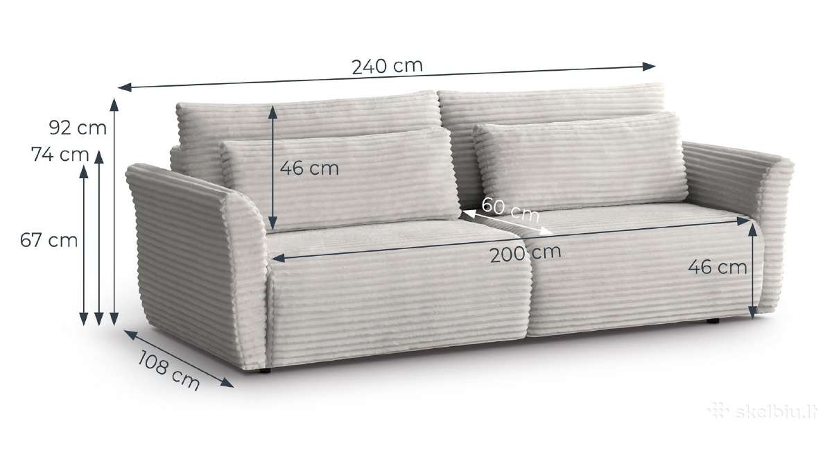 Minkšta sofa-lova su daiktadėže "Tamir" - nuotraukos Nr. 3
