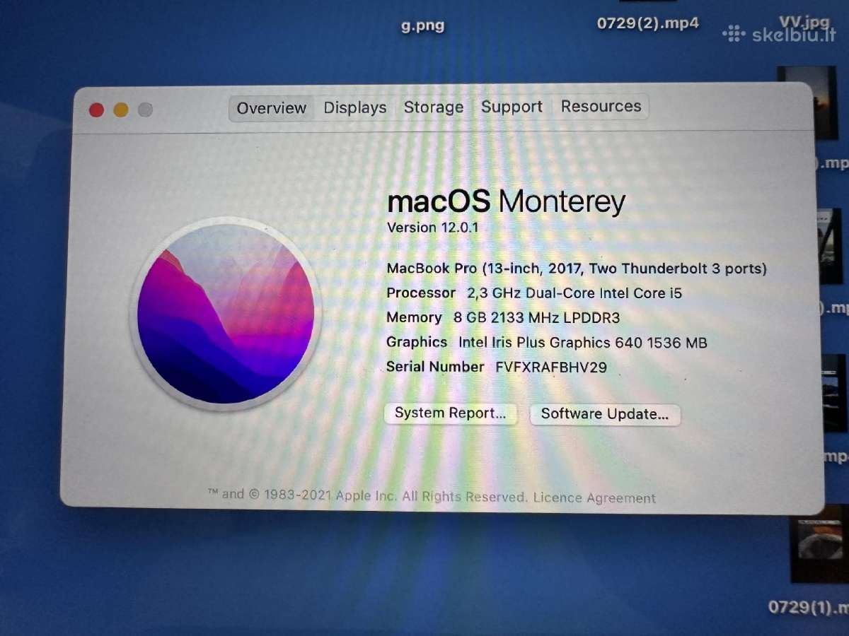 MacBook Pro 2017 13 inch 2,3 GHz i5/ 8gb/ 256gb - nuotraukos Nr. 5