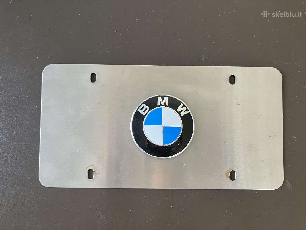 Bmw numerių lentelė iš nerūdijančio plieno