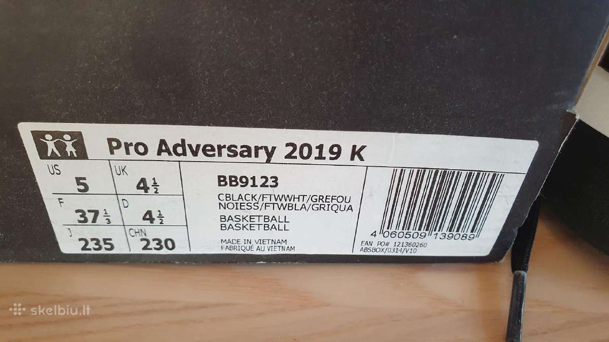 Adidas Pro Adversary 2019 (vaikiški krepšinio bat) - nuotraukos Nr. 10