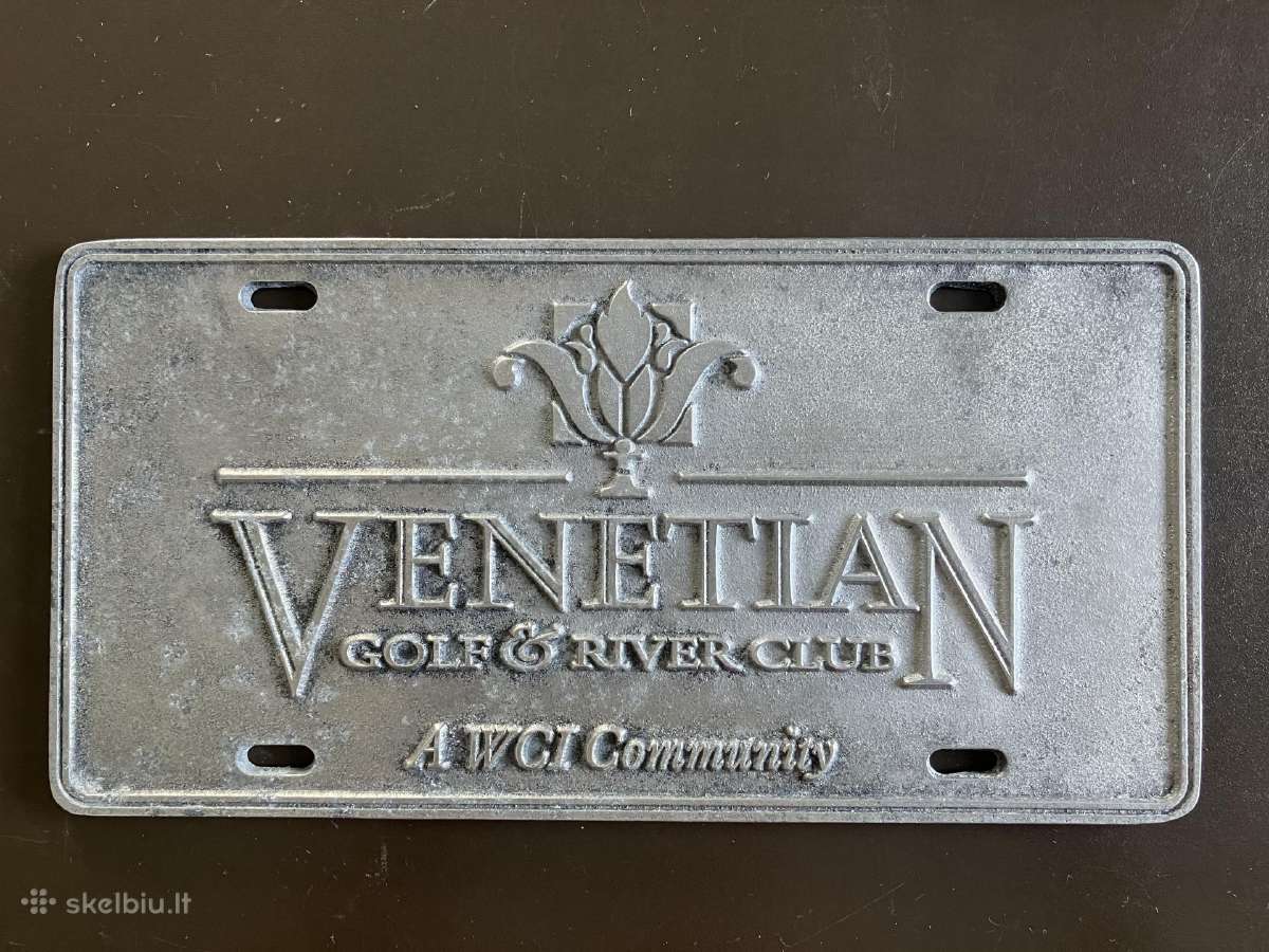Venetian klubo numerių lentelė iš JAV