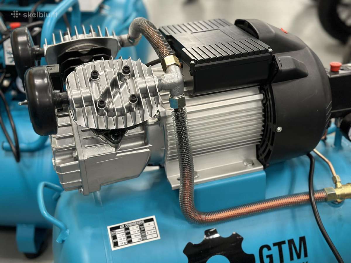 Oro kompresorius Gtm 2 cilindrai 50l Pro Versija - nuotraukos Nr. 2