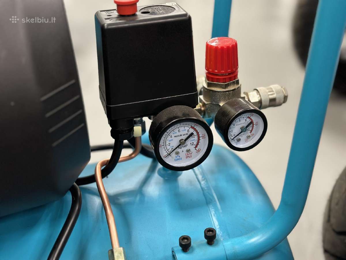 Oro kompresorius Gtm 2 cilindrai 50l Pro Versija - nuotraukos Nr. 3