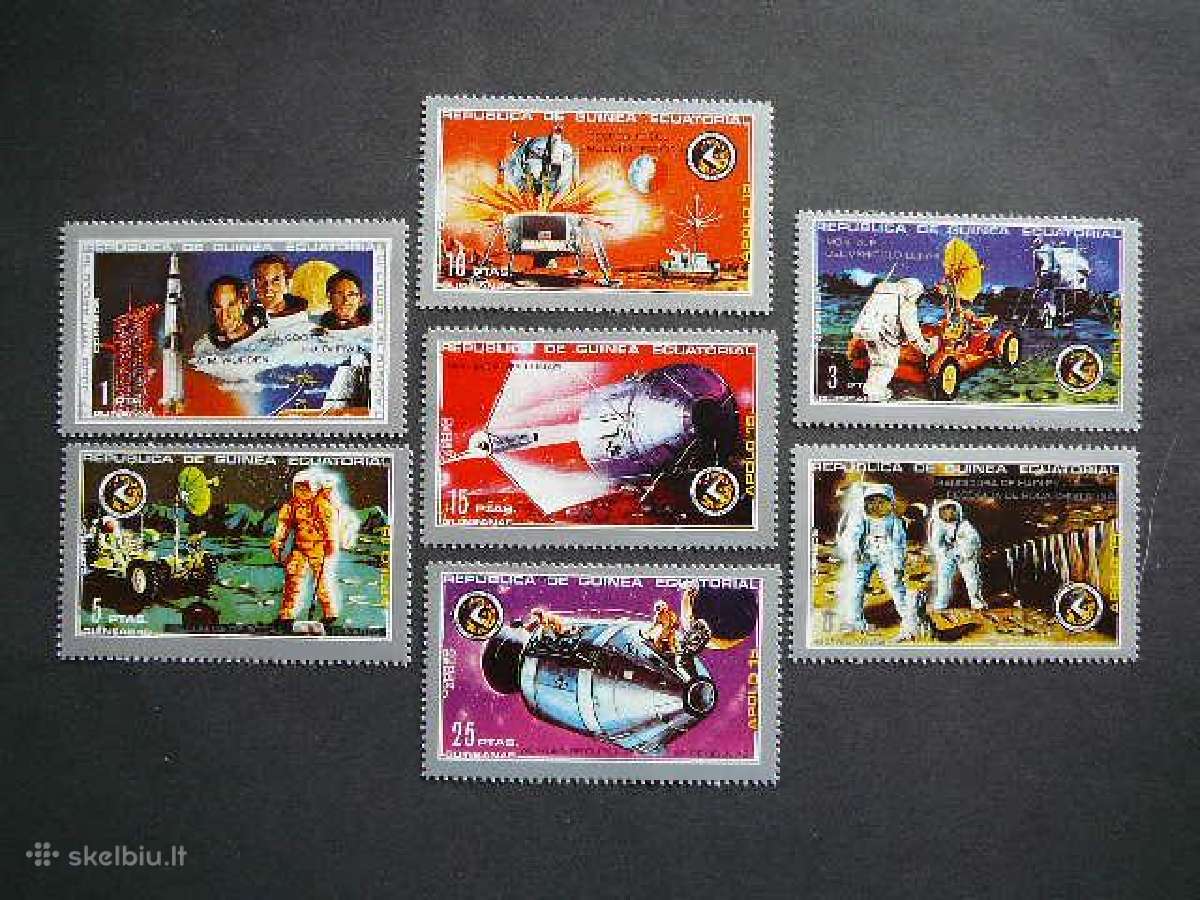 Kosmosas Apollo15 Ekv. Gvineja 1972 svarus ekv291