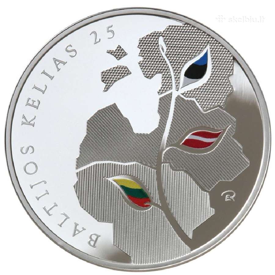 Moneta Baltijos keliui paminėti 25lt - nuotraukos Nr. 2