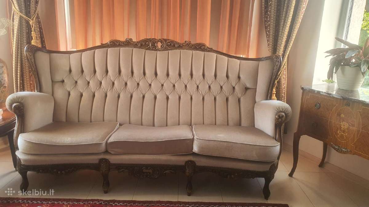 Trivietė klasikinė sofa - nuotraukos Nr. 5