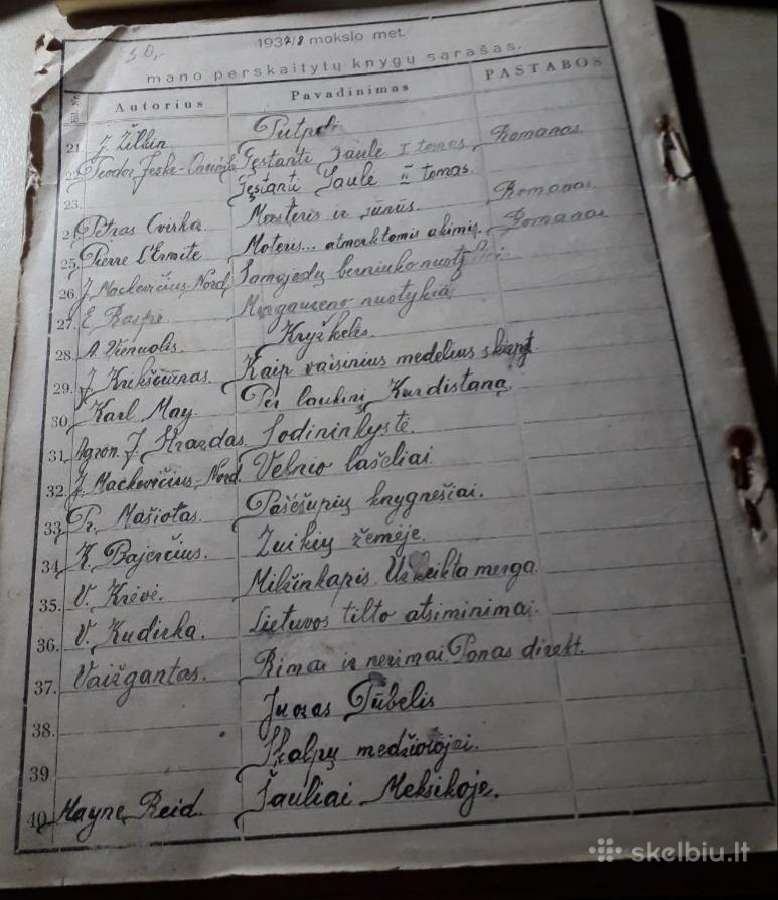 Mokinio dienynas 1937/8 mokslo metams - nuotraukos Nr. 4