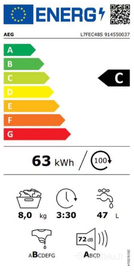 Aeg Prosteam 7000 Series 8kg C - nuotraukos Nr. 18