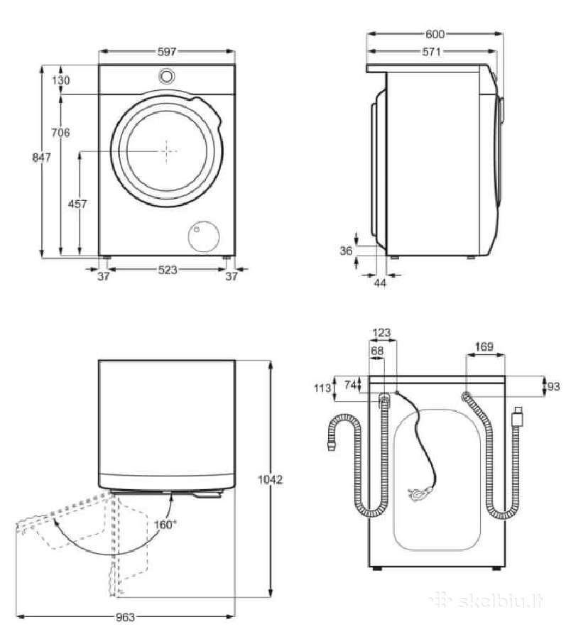 Aeg Prosteam 7000 Series 8kg C - nuotraukos Nr. 19