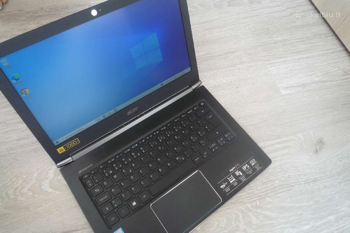 Acer Aspire S13 N16c4 i3-6100u/ 256gb/ 4gb/ HD 520 - nuotraukos Nr. 5