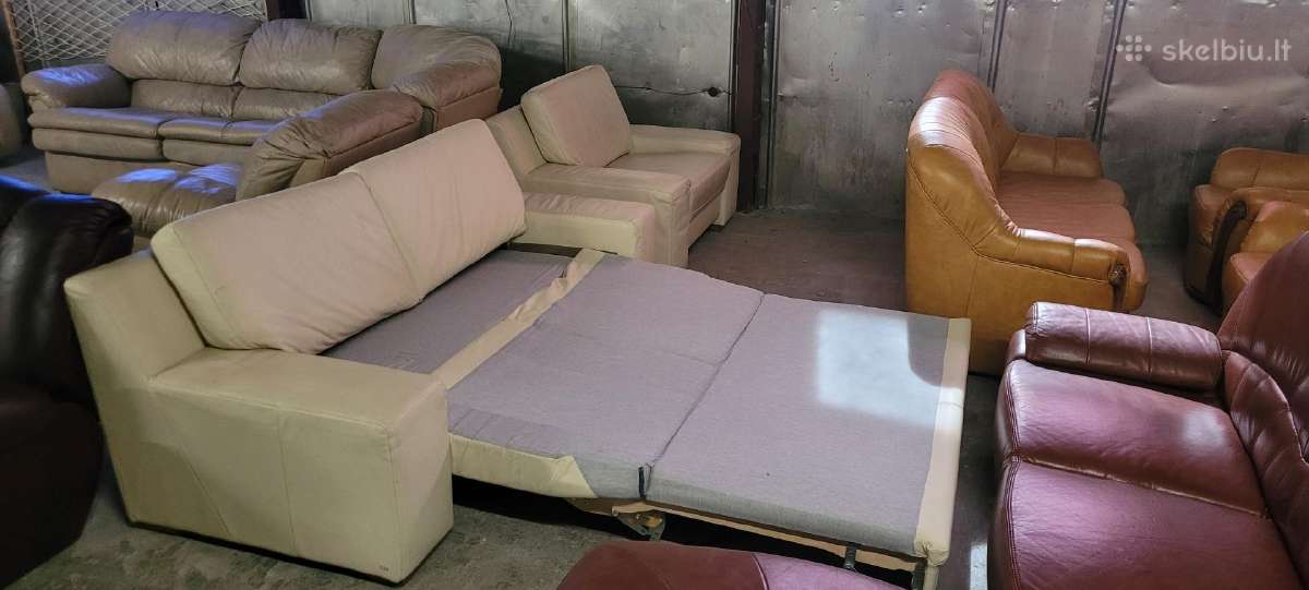 Išpardavimas ! Odine Sofa Lova + Fotelis - nuotraukos Nr. 4