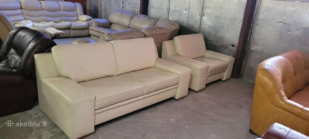 Išpardavimas ! Odine Sofa Lova + Fotelis - nuotraukos Nr. 3