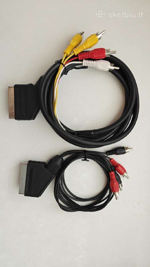 4x Rca - Scart kabeliai
