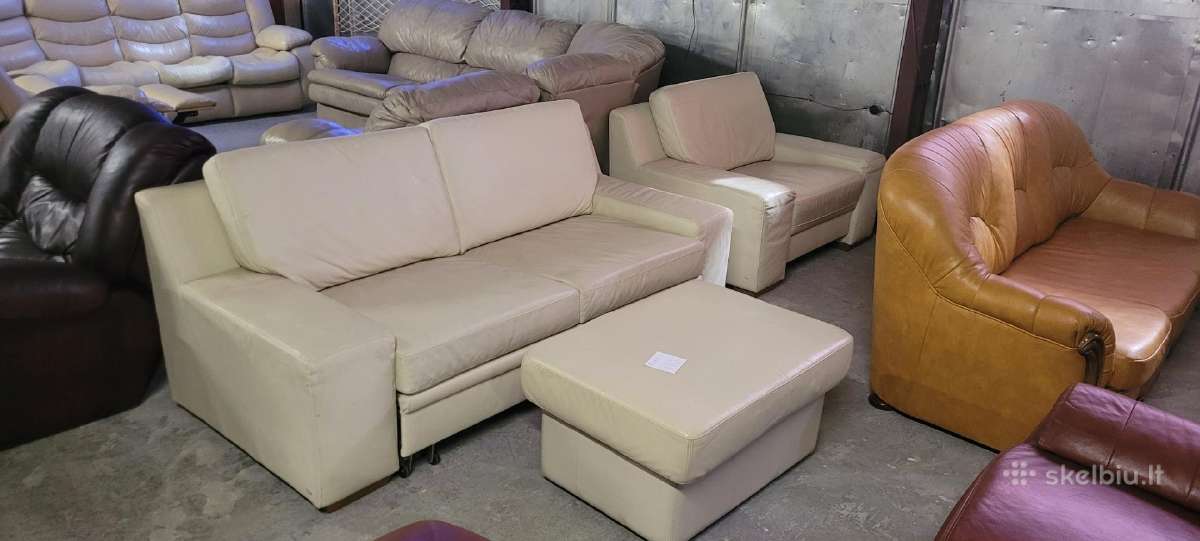 Odine Sofa Lova + Fotelis + pufikas