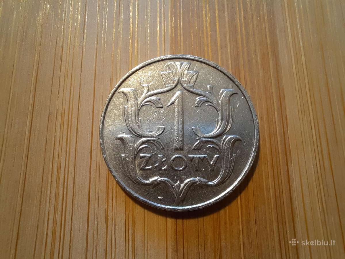1 zlotas 1929 - Lenkija